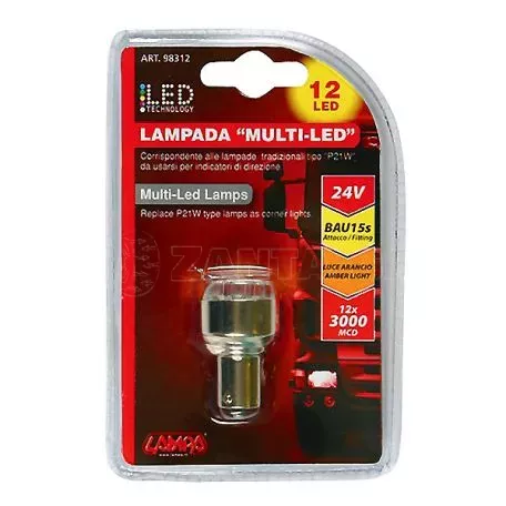 Lampa ΛΑΜΠΑΚΙ 24V 12LED BAU15S L9831.2 