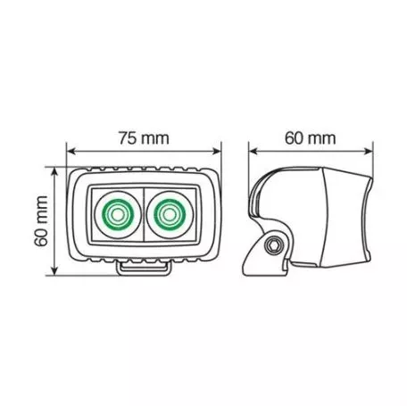 Lampa ΠΡΟΒΟΛΕΑΣ ΕΡΓΑΣΙΑΣ 2 CREE LED WL-9 10/30V 8W 520LM 6.000K (75x 60 x 60mm) -1ΤΕΜ. L7231.7 