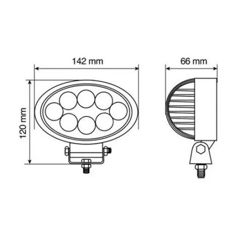 Lampa ΠΡΟΒΟΛΕΑΣ WL-4 24W 1600LM 10/30V 8 LED 10-30V/21W 6.000K (142x120x66mm) ΦΩΣ ΔΙΑΘΛΑΣΗΣ -1ΤΕΜ. L7231.2 