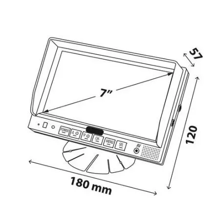 Lampa ΟΘΟΝΗ M2 180x120x57mm 7 ΙΝΤΣΕΣ 10-32V ΓΙΑ 3 ΚΑΜΕΡΕΣ ΚΑΙ 3 AUDIO L7444.1 