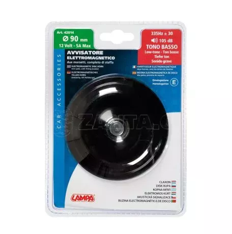 Lampa ΚΟΡΝΑ 12V 5A/335Hz/105dB 90mm (ΑΠΛΟ ΜΠΙΠ) L4201.4 