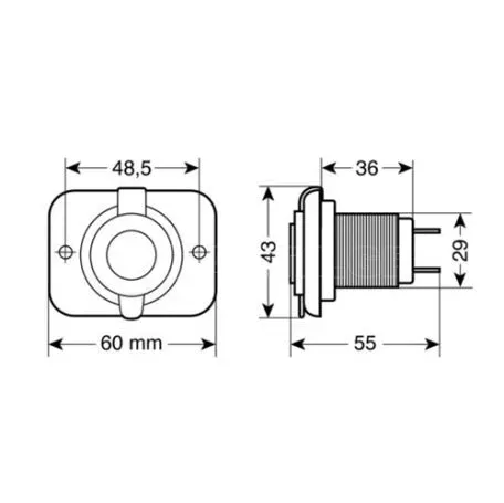 Lampa ΠΡΙΖΑ ΑΝΑΠΤΗΡΑ EXT-7 60x43mm 2100mA 12/24V ΜΕ ΘΥΡΑ USB 3900.6-LM 