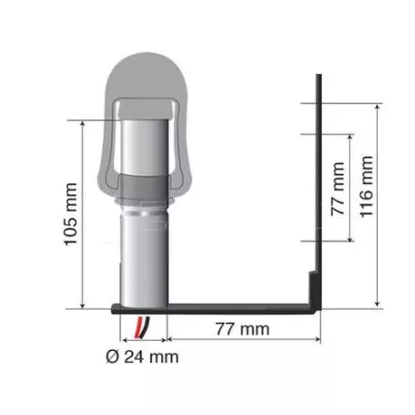 Lampa Βάση Στήριξης Φάρου FIX-4 77mm  L7301.2 