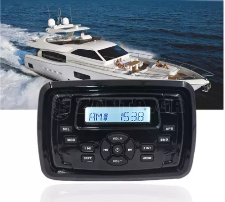 HASDA MP3 PLAYER 155X105mm - 12V - 4X45W ΜΕ ΡΑΔΙΟΦΩΝΟ/USB/BLUETOOTH (ΑΔΙΑΒΡΟΧΟ/ΜΑΥΡΟ) 