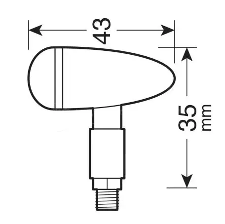 Lampa ΦΛΑΣ ΜΟΤΟ DROP 12V SMD LED (35x43mm) ΜΑΥΡΑ -2 ΤΕΜ. 9048.2-LM 