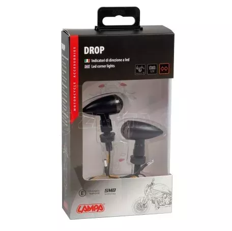 Lampa ΦΛΑΣ ΜΟΤΟ DROP 12V SMD LED (35x43mm) ΜΑΥΡΑ -2 ΤΕΜ. 9048.2-LM 