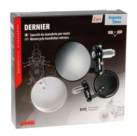 Lampa ΚΑΘΡΕΠΤΕΣ ΣΕ ΘΕΣΗ ΑΝΤΙΒΑΡΟΥ ΜΟΤΟ DERNIER 80mm 13>18mm  ΧΡΩΜΙΟ -2 ΤΕΜ. 9049.2-LM 