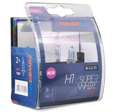 M-tech H1 24V 70W 3.450K  P14.5 POWERTECK SUPERWHITE BLISTER 2ΤΕΜ. M-TECH PTXSW1-DUO/MT 