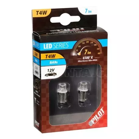 Lampa T4W 12V BA9s 1LED ΛΕΥΚΟ (ΜΠΑΓΙΟΝΕΤ) BLISTER 2ΤΕΜ. 5840.4-LM 