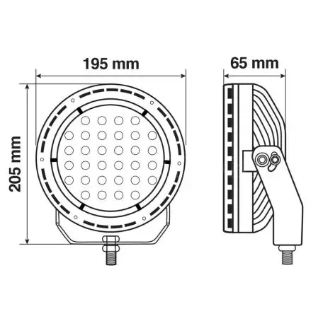 Lampa ΠΡΟΒΟΛΕΑΣ BEXTAR 10>30V 62 LED 73W 6.500Κ 6080lm ΚΑΡΦΙ ΜΕ NEON ΘΕΣΕΩΣ ΣΤΡΟΓΓΥΛΟΣ (195x205x65 mm) -1ΤΕΜ. L7235.2 