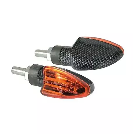 Lampa ΦΛΑΣ ΜΟΤΟ ARROW 12V 21W 68x27mm CARBON 2 ΤΕΜ. 9009.3-LM 