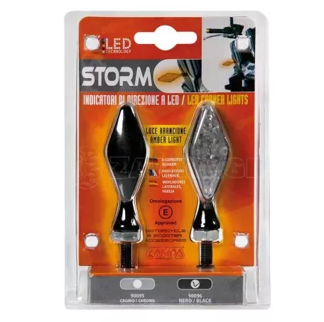 Lampa ΦΛΑΣ ΜΗΧΑΝΗΣ STORM 12V LED (70x20 mm) ΜΑΥΡΟ -2 ΤΕΜ. 9009.6-LM 