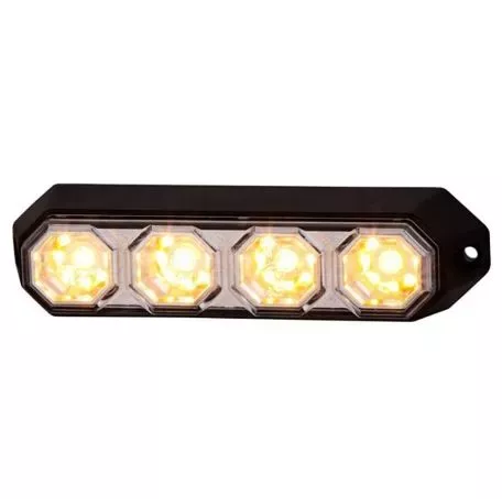 Horpol ΦΩΣ ΠΡΟΕΙΔΟΠΟΙΗΣΗΣ 12/24V HOR78 6W 4LED 143x35mm ΠΟΡΤΟΚΑΛΙ HO-LDO2258 