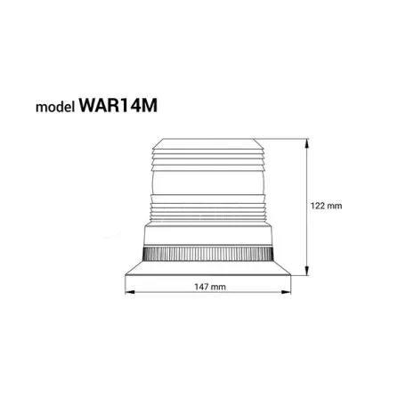 AMIO ΦΑΡΟΣ WAR14M 12/24V - 60 LED - 147x122mm (ΠΟΡΤΟΚΑΛΙ/ΜΑΓΝΗΤΙΚΗ ΒΑΣΗ Ή 3 ΒΙΔΕΣ/ΦΙΣ & ΚΑΛΩΔΙΟ 4 m) AMiO - 1 ΤΕΜ. 01503/AM 