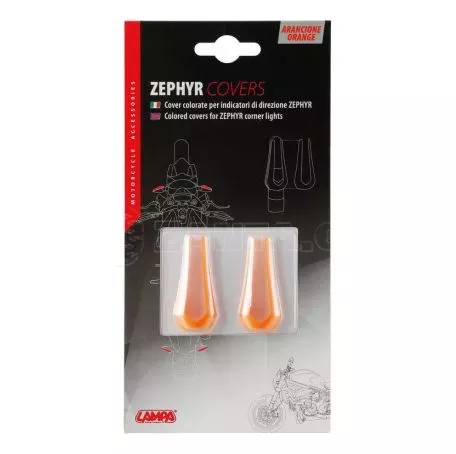 Lampa ΚΑΠΑΚΙ - ΚΑΛΥΜΜΑ ΓΙΑ ΦΛΑΣ ΜΟΤΟ ZEPHYR ΠΟΡΤΟΚΑΛΙ 2ΤΕΜ. 9049.7-LM 