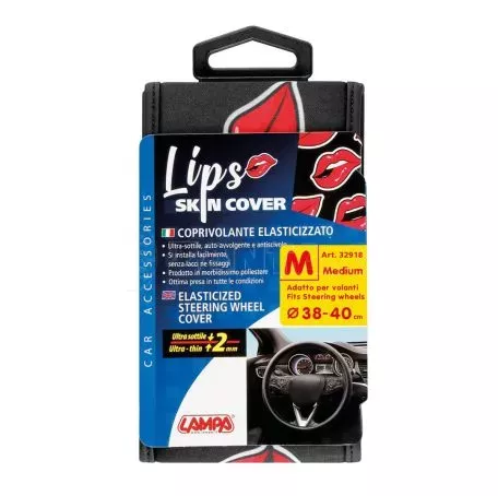 Lampa ΚΑΛΥΜΜΑ ΤΙΜΟΝΙΟΥ SKIN-COVER LIPS-LABBRA (ΧΕΙΛΗ) 38/40cm (M) ΜΑΥΡΟ ΕΛΑΣΤΙΚΟ ΠΟΛΥΕΣΤΕΡΙΚΟ 2mm ΠΑΧΟΣ L3291.8 