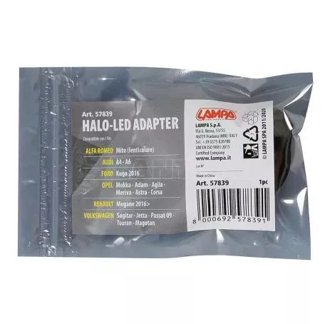 Lampa ALFA ROMEO/ AUDI/FORD/OPEL/RENAULT/ VW ΑΝΤΑΠΤΟΡΑΣ ΓΙΑ HALO LED 1ΤΕΜ. L5783.9 