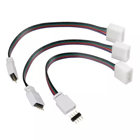 Lampa ΑΝΤΑΛΛΑΚΤΙΚΗ ΦΙΣΑ CONNECT-3 ΜΕ 4PIN 16 cm ΓΙΑ ΤΑΙΝΙΑ RGB ΜΕ ΤΗΛΕΧΕΙΡΙΣΜΟ 3 ΤΕΜ. L7365.0 