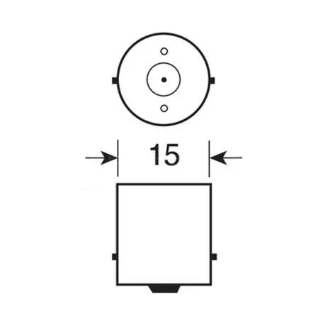 Lampa P21W 24/28V BA15s 100lm HYPER-LED24 ΛΕΥΚΟ (ΜΟΝΟΠΟΛΙΚΟ) BLISTER 1ΤΕΜ. L9833.4 