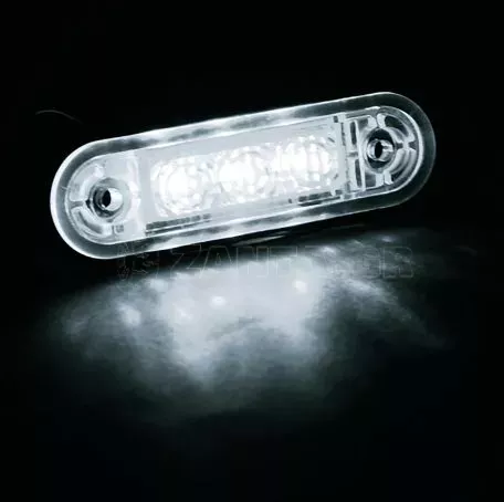 Lampa ΦΩΣ ΟΓΚΟΥ 3LED ΛΕΥΚΟ SMD 12/24V 85mm 20 ΤΕΜ. L9701.7 