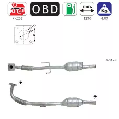 Americat ΚΑΤΑΛΥΤΗΣ ΒΕΝΖΙΝΗΣ SEAT AROSA / POLO / LUPO 1999-2004 1.4 16V / VW LUPO-POLO 1999-2002 1.4 16V (orig.6N0253058RX) AS/37893 