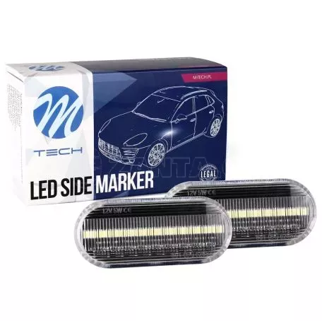 M-tech VW GOLF 3+4 /POLO 6N/9N/PASSAT 96>/T5/SHARAN 18LED (2χ9) SMD 2 ΧΡΗΣΕΩΝ ΠΛΑΙΝΑ ΦΛΑΣ ΦΤΕΡΟΥ ΔΙΑΦΑΝΑ CSM105/MT 