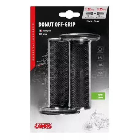 Lampa ΧΕΡΟΥΛΙΑ MOTO DONUT OFF-ROAD ΜΑΥΡΑ/ΠΡΑΣΙΝΑ 22MM+25MM 12CM 2ΤΕΜ 9057.2-LM 