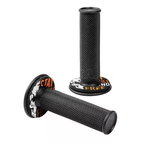 Lampa ΧΕΡΟΥΛΙΑ MOTO DONUT OFF-ROAD ΜΑΥΡΑ/ΠΟΡΤΟΚΑΛΙ 22MM+25MM 12CM 2ΤΕΜ 9057.3-LM 