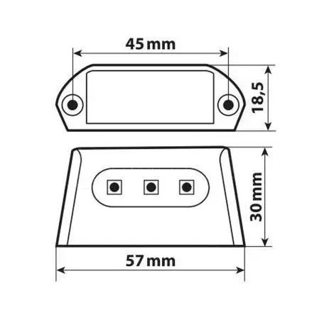 Lampa ΦΩΣ ΠΙΝΑΚΙΔΑΣ (ΠΛΑΦΟΝΙΕΡΑ) MOTO A-LON  12V 3LED SMD 57x30mm ΛΕΥΚΟ ΦΩΣ/ ΜΑΥΡΟ ΧΡΩΜΑ - 1 ΤΕΜ. 9058.6-LM 