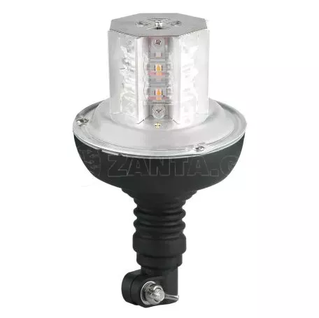 Lampa ΦΑΡΟΣ ΠΕΡΙΣΤΡΕΦΟΜΕΝΟΣ 16LED RL-10 9-32V 3 ΛΕΙΤΟΥΡΓΙΩΝ ΒΙΔΩΤΟΣ ΕΛΑΣΤΙΚΟΣ ΠΟΡΤΟΚΑΛΙ 130x221mm L7289.8 