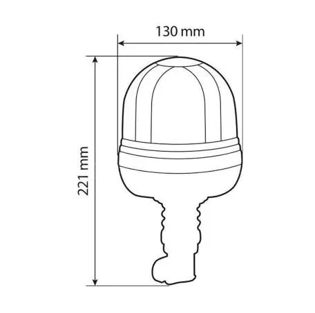 Lampa ΦΑΡΟΣ ΠΕΡΙΣΤΡΕΦΟΜΕΝΟΣ 16LED RL-10 9-32V 3 ΛΕΙΤΟΥΡΓΙΩΝ ΒΙΔΩΤΟΣ ΕΛΑΣΤΙΚΟΣ ΠΟΡΤΟΚΑΛΙ 130x221mm L7289.8 