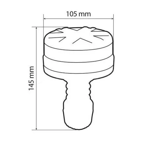 Lampa ΦΑΡΟΣ ΠΕΡΙΣΤΡΕΦΟΜΕΝΟΣ 8LED RL-15 9-32V 3 ΛΕΙΤΟΥΡΓΙΩΝ ΒΙΔΩΤΟΣ ΕΛΑΣΤΙΚΟΣ ΠΟΡΤΟΚΑΛΙ 145x105mm L7292.1 