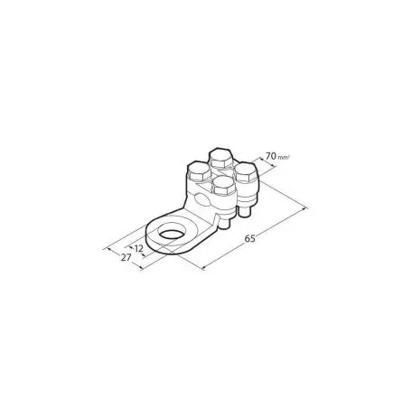 Lampa ΑΚΡΟΔΕΚΤΕΣ ΚΑΛΩΔΙΩΝ ΜΠΑΤΑΡΙΑΣ 70MM² ΜΕ ΤΡΥΠΑ 12MM ΜΕ ΔΙΠΛΗ ΠΛΑΚΑ ΣΥΣΦΙΞΗΣ 2ΤΕΜ  L6992.8 