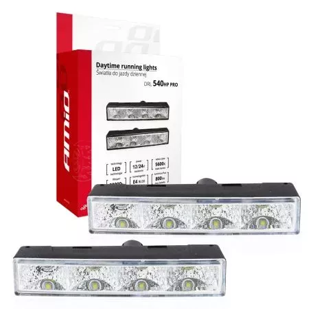 AMIO ΦΩΤΑ ΗΜΕΡΑΣ DRL 540HP PRO 12/24V 6W 4xSMD LED 800lm 125x24x50>30mm 2ΤΕΜ 01528/AM 