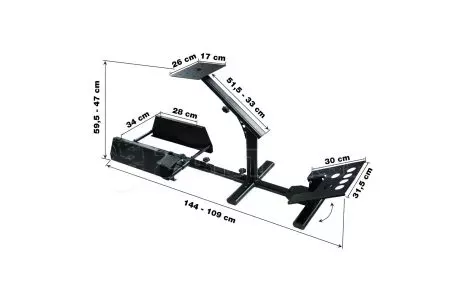 Simoni Racing ΒΑΣΗ ΓΙΑ ΠΡΟΣΟΜΟΙΩΤΗ ΟΔΗΓΗΣΗΣ SIM STATION 5 ΜΑΥΡΗ ΓΙΑ BUCKET ΚΑΘΙΣΜΑ ΣΕ ΠΑΙΧΝΙΔΟΜΗΧΑΝΕΣ​ SIMONI RACING - 1 TEM SRPS5 