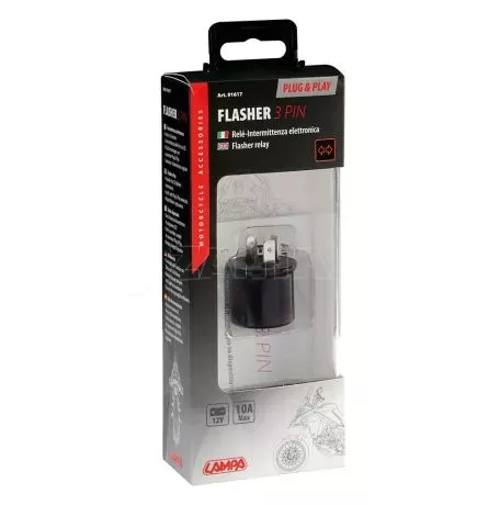 Lampa FLASHER ΗΛΕΚΤΡΟΝΙΚΟ ΓΙΑ LED 12V max 10A 3PIN PLUG & PLAY (ΦΛΑΣΙΕΡΑ) 9161.7-LM 