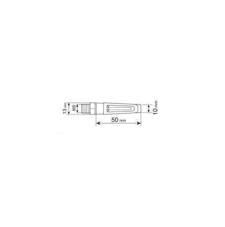 Lampa ΦΛΑΣ MOTO NAIL ΜΑΥΡΑ 12V COB LED M8 50x10mm  LAMPA  - 2 TEM. 9162.7-LM 