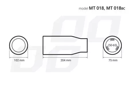 AMIO ΑΚΡΟ (ΜΠΟΥΚΑ) ΕΞΑΤΜΙΣΗΣ MT018BC 50>65mm (ΜΗΚΟΣ: 204mm) ΑΜΙΟ -1 ΤΕΜ. 02196/AM 