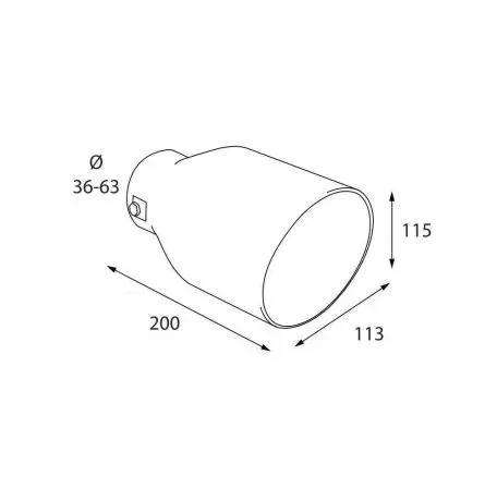 Lampa ΑΚΡΟ (ΜΠΟΥΚΑ) ΕΞΑΤΜΙΣΗΣ ΟΒΑΛ TS-79 36>63mm (ΜΗΚΟΣ: 200mm / ΦΑΡΔΟΣ: 113mm ) LAMPA - 1 TEM. L6006.3 