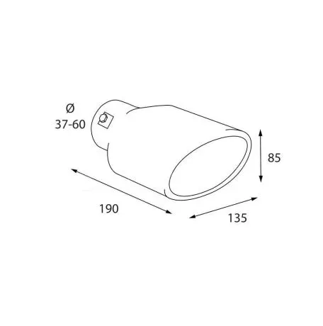 Lampa ΑΚΡΟ (ΜΠΟΥΚΑ) ΕΞΑΤΜΙΣΗΣ ΟΒΑΛ TS-76 37>60mm (ΜΗΚΟΣ: 190mm / ΦΑΡΔΟΣ: 100mm ) LAMPA - 1 TEM. L6012.8 