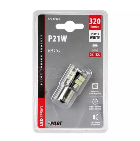 Lampa P21W 24/32V Ba15s 320lm 18xSMDx1CHIP LED CAN-BUS (ΦΟΥΝΤΟΥΚΙ) ΛΕΥΚΟ  BLISTER​ LAMPA - 1 TEM. L5787.6 