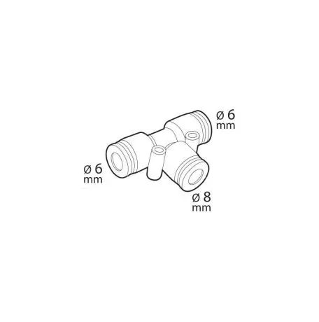 Lampa ΣΥΝΔΕΣΜΟΣ ΑΕΡΑ ΤΡΙΠΛΟΣ Φ 6/8mm MAX 13BAR kg/cm2 LAMPA - 1 TEM. L9721.8 