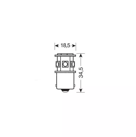 Lampa P21W BA15s 24/28V 8SMDx1CHIP LED 120lm ΛΕΥΚΟ ΚΟΥΤΙ LAMPA - 20 ΤΕΜ. L9756.4 