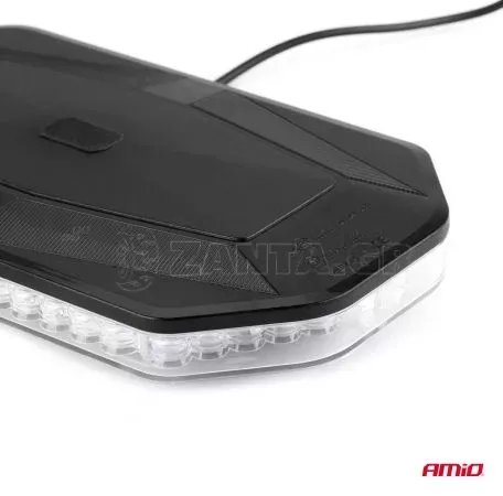 AMIO ΦΑΡΟΣ/ΜΠΑΡΑ 12>24V 48SMD LED ΠΟΡΤΟΚΑΛΙ ΜΕ ΦΙΣ ΑΝΑΠΤΗΡΑ & ΜΑΓΝΗΤΙΚΗ ΒΑΣΗ 293x171x46mm​ AMIO -1 ΤΕΜ. 02920/AM 