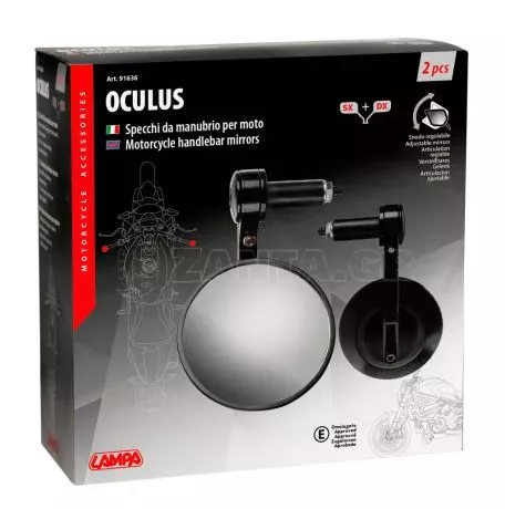 Lampa ΚΑΘΡΕΠΤΕΣ MOTO ΓΙΑ ΑΝΤΙΒΑΡΟ ΣΤΡΟΓΓΥΛΟΙ  95,5mm/18-23mm OCULUS LAMPA - 2 ΤΕΜ 9163.6-LM 