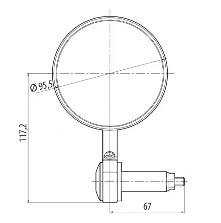 Lampa ΚΑΘΡΕΠΤΕΣ MOTO ΓΙΑ ΑΝΤΙΒΑΡΟ ΣΤΡΟΓΓΥΛΟΙ  95,5mm/18-23mm OCULUS LAMPA - 2 ΤΕΜ 9163.6-LM 