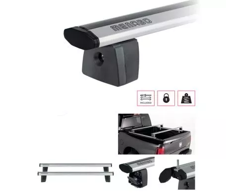 MENABO ΜΠΑΡΕΣ ΚΑΡΟΤΣΑΣ ΑΛΟΥΜΙΝΙΟΥ TBR - TRUCK BED RACK SYSTEM SILVER 172,8 cm ΣΕ ΑΣΗΜΙ ΧΡΩΜΑ ΓΙΑ PICKUP ΚΑΙ ΑΓΡΟΤΙΚΑ ΟΧΗΜΑΤΑ MENABO - 2 ΤΕΜ. 12570/MB 