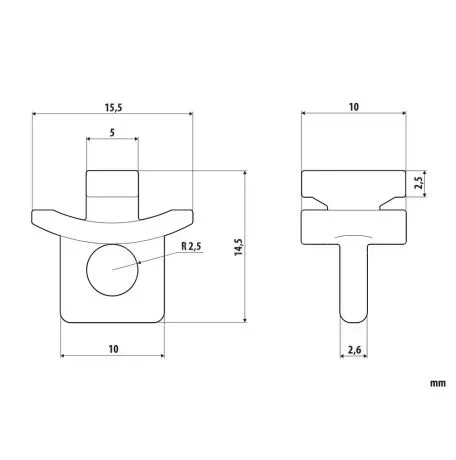 Lampa ΓΑΝΤΖΑΚΙΑ ΚΟΥΡΤΙΝΑΣ ΦΟΡΤΗΓΟΥ F-2 6mm U-TYPE  LAMPA - 10 ΤΕΜ. L9711.7 