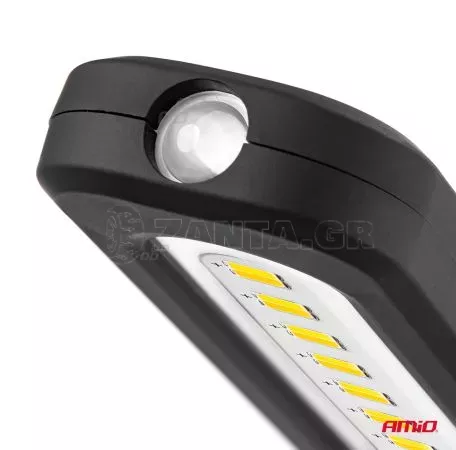 AMIO ΦΑΚΟΣ ΕΡΓΑΣΙΑΣ ΧΕΙΡΟΣ ΜΕ ΜΑΓΝΗΤΗ MICRO USB SMD LED 1200mAh 37x16x241mm  - 1 ΤΕΜ. 02819/AM 