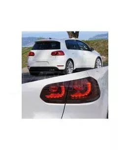 Πισινά Φανάρια Set Για Vw Golf VI (6) 08-12 Full Led GTI R20 Look Κόκκινο/Φιμέ VLand 